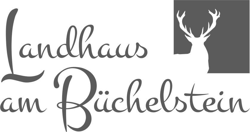 Landhaus am Büchelstein – Schriftzug mit Hirsch